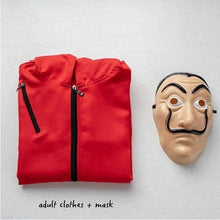 Load image into Gallery viewer, Money Heist Salvador Dali Movie The House of Paper La Casa De Papel child kids adult Cosplay Party Halloween Costume &amp; Face Mask