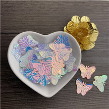 Load image into Gallery viewer, 150pcs(15g)Butterfly sequins 20mm butterfly shape beads handmade children's hair accessories DIY clothing accessories