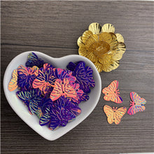Load image into Gallery viewer, 150pcs(15g)Butterfly sequins 20mm butterfly shape beads handmade children's hair accessories DIY clothing accessories