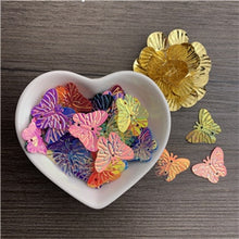 Load image into Gallery viewer, 150pcs(15g)Butterfly sequins 20mm butterfly shape beads handmade children's hair accessories DIY clothing accessories